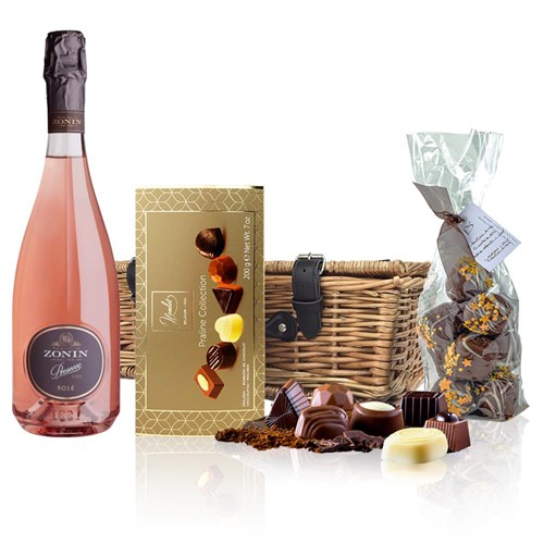 Zonin Rose Prosecco D.O.C 75cl And Chocolates Hamper